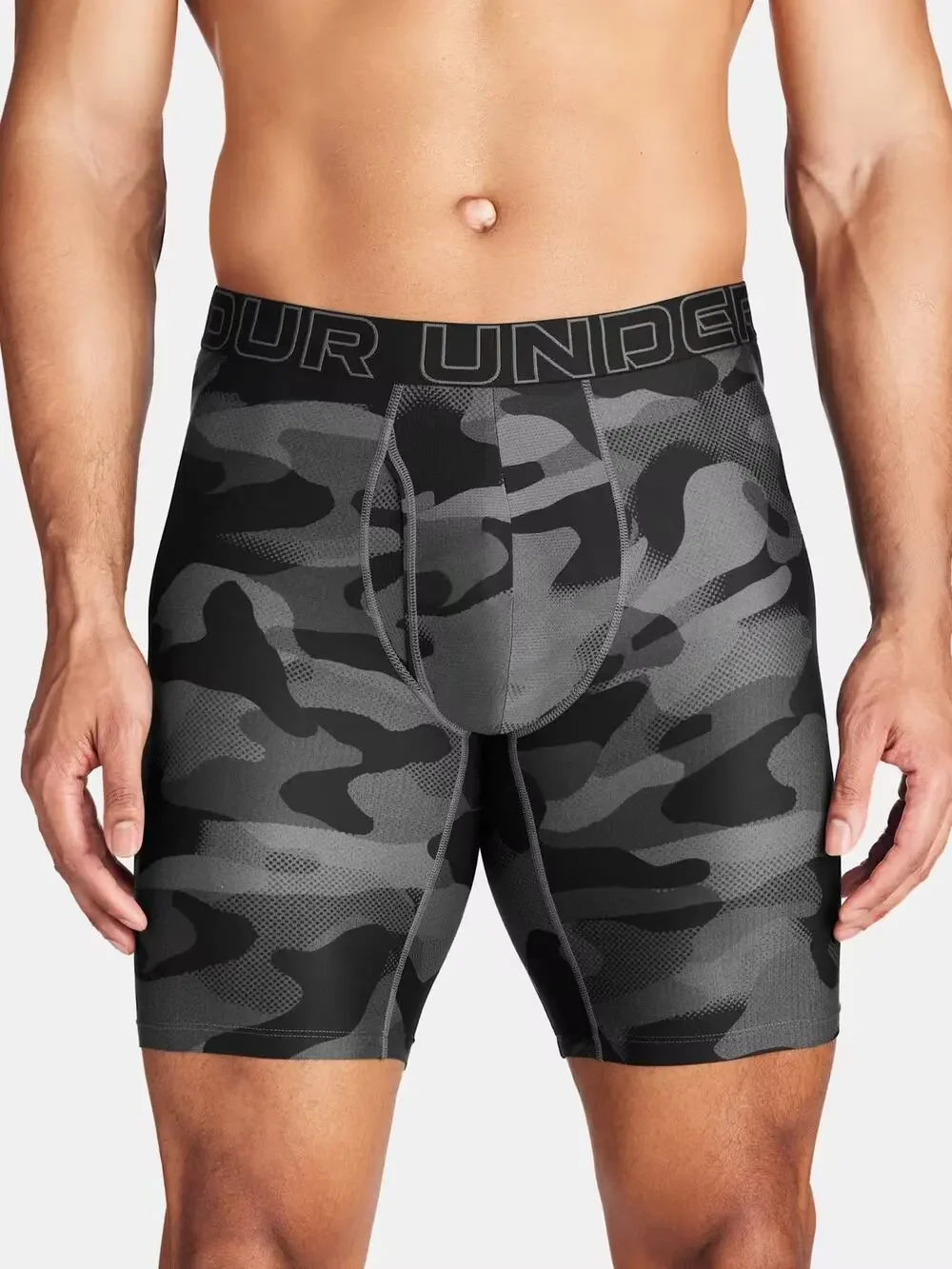 Under Armour Men's 2XL Gray 3 Pack Performance Tech Print Boxerjock Briefs P2-4